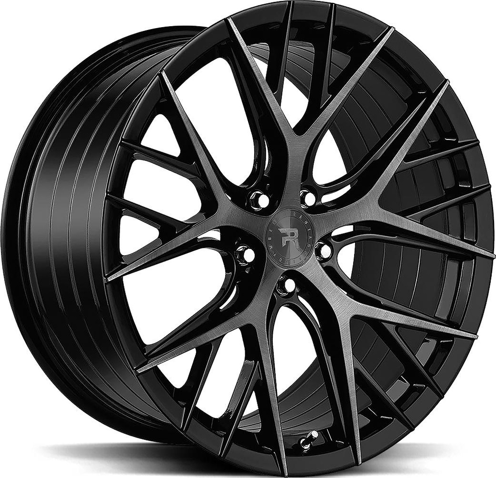 R-SERIES R16 BRUSH DUAL BLACK 8.5x19 5/114.3 ET32 CB64.1