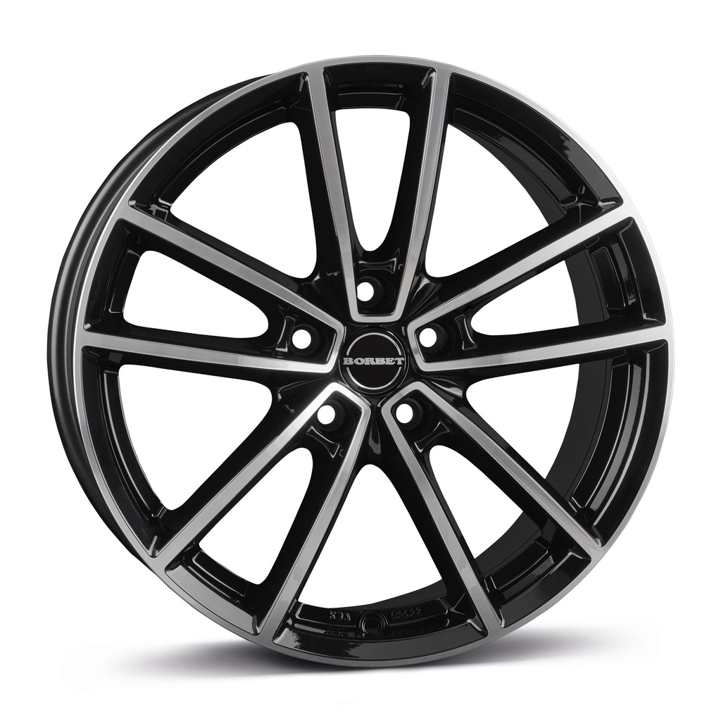 BORBET W BLACK POLISHED GLOSSY 7x17 5/112 ET44 CB66.5
