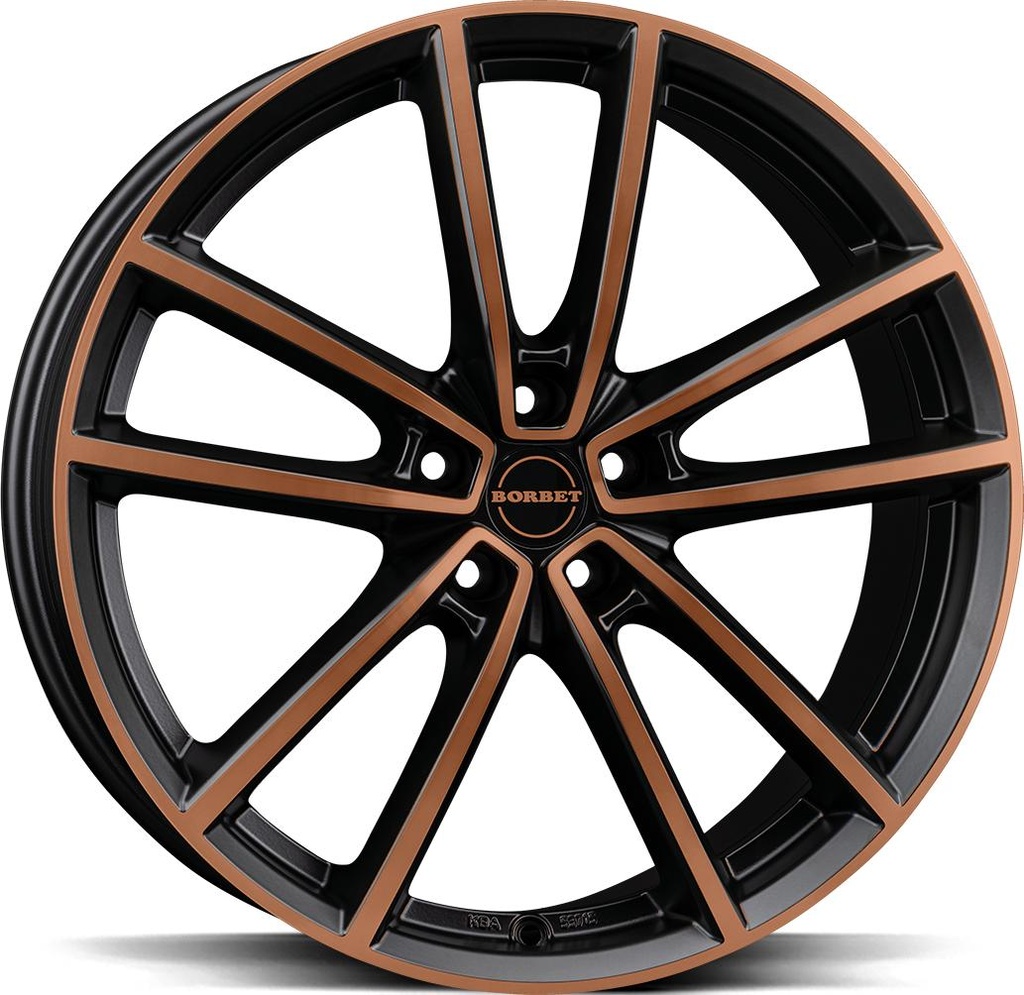 BORBET W BLACK COPPER POLISHED MATT 8x19 5/112 ET48 CB72.5