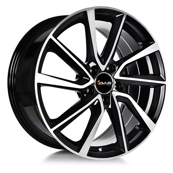 AVUS AC-518 BLACK POLISHED 7.5x17 5/114.3 ET38 CB67.1