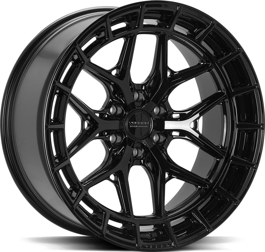 VOSSEN HFX1 GLOSS BLACK 9.5x22 6/135 ET20 CB87.1