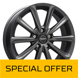 MEGA WHEELS VIRGO DARK MAT ANTHRACITE GREY 7x17 5/112 ET38 CB73.2