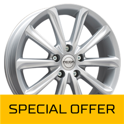 MEGA WHEELS VIRGO SILVER 6x15 4/100 ET42 CB73.2