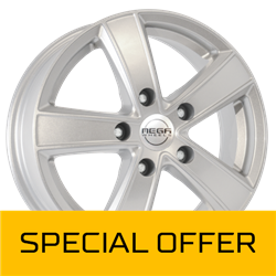 MEGA WHEELS HERCULES 5 SILVER 6.5x16 5/108 ET40 CB65.1
