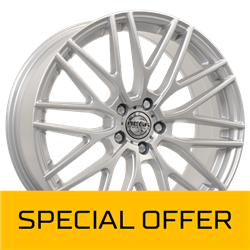 MEGA WHEELS CETUS SILVER 7.5x17 5/108 ET40 CB65.1