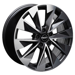 MEGA WHEELS ZENITH FF ANTHRACITE GREY FRONT POLISHED 8.5x21 5/112 ET40 CB57.1