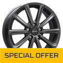 MEGA WHEELS VIRGO DARK MAT ANTHRACITE GREY 7x17 5/112 ET38 CB73.2