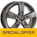 MEGA WHEELS HERCULES 5 ANTHRACITE GREY FRONT POLISHED 6.5x16 5/130 ET61 CB78.1